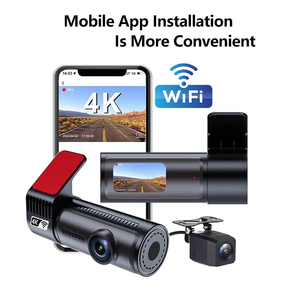 Cámara para Coche de Doble Canal 4K+FHD con Wi-Fi 2.4G, GPS y Grabación de Conducción, Compatible con Aplicaciones, en Color Negro - Product Image 2