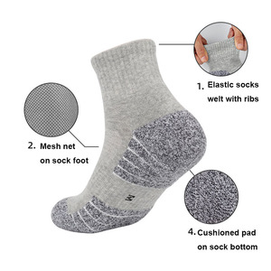 <strong>Manufacturer</strong> Knitted Athletic Compression Football Solid Patterns Ankle <strong>Custom</strong> Logo Cotton Sports Crew Running <strong>Socks</strong> - Product Image 6
