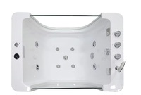Baignoire bébé moderne en acrylique Shinestone avec fenêtre transparente, bain de massage pour bébé, hydrothérapie LED pour bébés