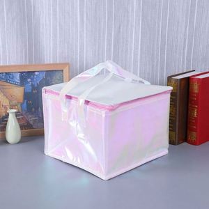 Bolsa Térmica Grande y Económica de Aluminio para Entrega de Alimentos, Bolsa Refrigerante Aislada de Tela No Tejida con Holograma - Product Image 4