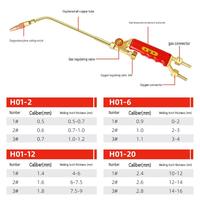 Torche de soudage de type injecteur série H01-2/6/12 (compatible oxygène-acétylène/propane) – Outil de soudage pour tuyaux de cuivre CVC