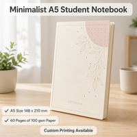 Carnet de notes minimaliste personnalisé A5, reliure parfaite, couverture mate douce, design à points, pour l'école, le bureau, l'écriture, les étudiants