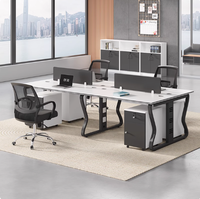 Bureau d'apprentissage en bois avec tiroirs mobilier de bureau ensemble de bureau et chaise mobilier de bureau conception de bureau modulaire pour le personnel