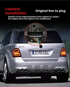 أضواء خلفية للسيارة من إف تي لمرسيدس-بنز الفئة إم دبليو164 موديلات 2005-2008، مصابيح خلفية إل إي دي مع إشارة انعطاف ديناميكية، مجموعة أضواء خلفية للسيارة - Product Image 3