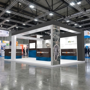 Stand <span class=keywords><strong>d</strong></span>'exposition modulaire à montage facile en tissu tendu, structure en tube <span class=keywords><strong>d</strong></span>'aluminium avec design 3D, option livraison rapide - Product Image 1