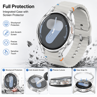 Film intégré en PC mat, couverture intégrale anti-rayures pour Samsung Galaxy Watch 7 6 5 FE 40 44 mm, coque de montre intelligente facile à poser
