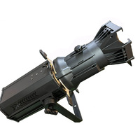 Projecteur LED COB 200W DMX512 Blanc Froid + Blanc Chaud Zoom IP33 Ra90 Dimmable en Fer pour Théâtre et Studio