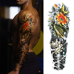Tatuaje temporal de <span class=keywords><strong>hombres</strong></span> no tóxicos de manga de <span class=keywords><strong>brazo</strong></span> completo de cuerpo de precio barato - Product Image 6