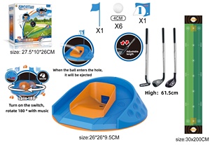 Jouet de <span class=keywords><strong>golf</strong></span> éducatif pour enfants, <span class=keywords><strong>jeu</strong></span> de <span class=keywords><strong>golf</strong></span> musical rotatif avec éjection automatique de la balle, cadeau idéal pour les sports en plein air et en intérieur - Product Image 5