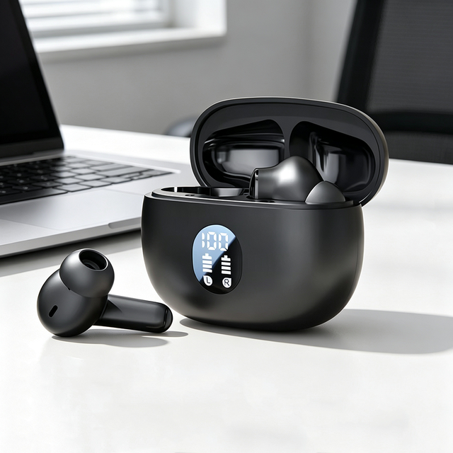 TWS Wireless Earphone Gaming Earbuds In-Ear LED Noise Cancelling Headset Waterproof Headphone for Mobile Phone Travel Audiophile