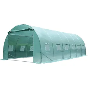 Polytunnel 야외 터널 온실 녹색 집 성장 텐트 산책 터널 정원 식물 성장 뜨거운 집