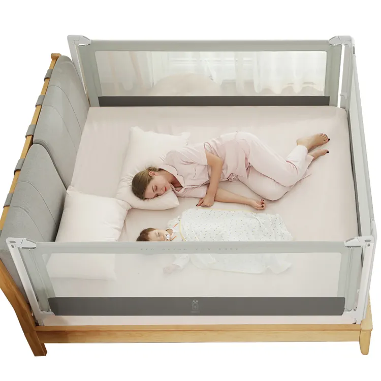 Adjustable Oxford Bedroom Furniture Assist Infant Barrier Bumper pediatric Safetys kids protection king size Bed Rails Railing