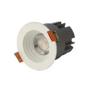 Round COB Recessed Downlight High Luminous Efficiency 920Lm 12W Narrow Beam Angle Office Clothing Store LED Spot Light