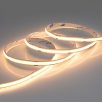 Ruban COB flexible blanc chaud 3000K 24V 8mm 480 LED par mètre 14W 1100lm/m Lumière linéaire sans points pour éclairage encastré