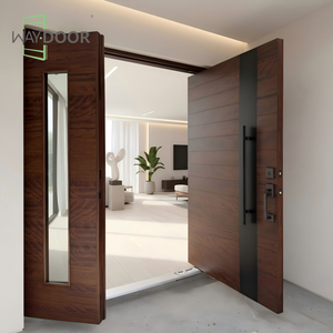 <span class=keywords><strong>Porte</strong></span> <span class=keywords><strong>d</strong></span>'<span class=keywords><strong>entrée</strong></span> pivotante <span class=keywords><strong>de</strong></span> luxe haut <span class=keywords><strong>de</strong></span> gamme Waydoor, <span class=keywords><strong>porte</strong></span> extérieure en bois massif avec panneaux latéraux en verre trempé pour maison - Product Image 3