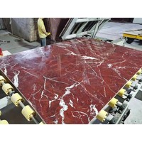 Calcite Rouge Naturelle de Luxe, Pierre Rouge Profonde avec Veines Blanches, Design Moderne pour Salle de Bain et Utilisation Extérieure