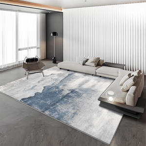 Alfombra de lujo estilo italiano, rectangular, con diseño abstracto, imitación de cachemira, lavable a máquina, para sala de estar, dormitorio, entrada. - Product Image 4