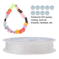 Fil de perlage extensible 0,6 mm, cordon élastique en cristal, corde pour la fabrication de bijoux, fournitures DIY, collier, bracelet
