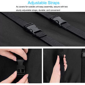 Housse de protection pour climatiseur extérieur en tissu Oxford 600D noir, résistante à l'eau, pour unité de fenêtre, protection contre la poussière et la neige hivernale - Product Image 2