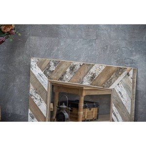 Miroirs muraux rectangulaires encadrés de style rustique pour la décoration de la maison, miroir en écorce - Product Image 4