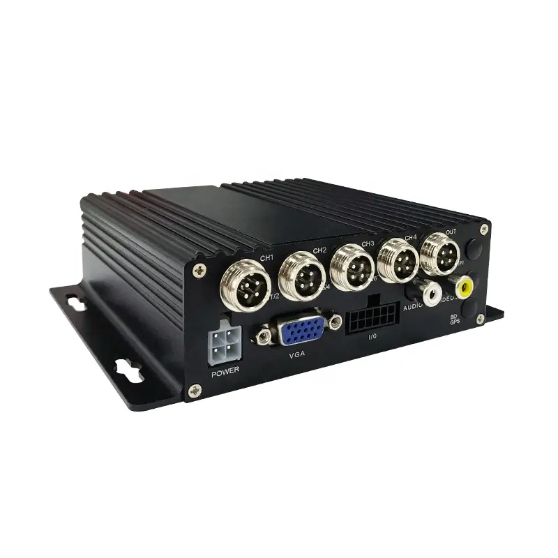 ST7004 4 canales vehículo Video Recorder H.264 1080P Base versión MDVR TF tarjeta móvil coche DVR para coche autobús camión