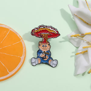 Designer Halloween Geistermädchen Emaille-Brosche Blaues Haar Clown Gitarren-Junge Horror Schwarze Katze Metall-Abzeichen Punk-Anstecknadeln - Product Image 2