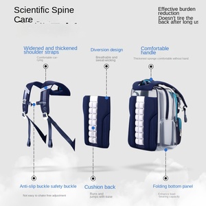 Borsa da scuola in tessuto Oxford New-style Asian <span class=keywords><strong>Dragon</strong></span> per studenti delle scuole primarie di 13 anni; Protezione della colonna vertebrale ultraleggera - Product Image 4