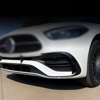 Lame d'air avant en ABS noir brillant et motif carbone, compatible avec Mercedes-Benz Classe C W206 C260 C300 C200 2022+