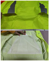 Giacca Impermeabile Riflettente Personalizzabile per Lavoratori, Resistente e con Cappuccio, per Eventi all'Aperto, Produzione OEM
