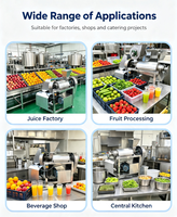 Industriële sapcentrifuge met continue invoer, automatische pulpafvoer voor de productie van fruit- en groenteflessen.