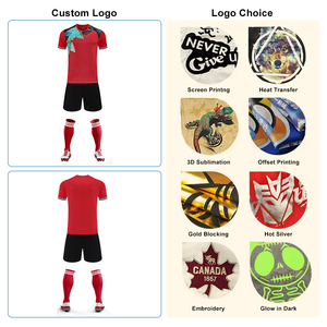Ensemble complet d'uniformes de football personnalisés de haute qualité pour équipes et clubs, avec chaussettes, maillot de football imprimé numériquement pour hommes adultes, short respirant à séchage rapide - Product Image 5