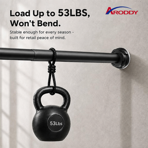 ราวม่านปรับความตึงได้ ARODDY Fortune 500 Partner Punch Free ขนาด 28 มม. สำหรับม่านขนาด 39.0-50.4 นิ้ว ดีไซน์จดสิทธิบัตร เหมาะสำหรับระเบียง - Product Image 5