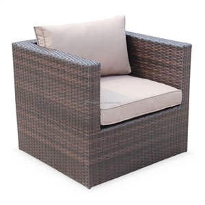 Extérieur Maître 5 places ensemble <span class=keywords><strong>de</strong></span> Canapé En Rotin en <span class=keywords><strong>résine</strong></span> <span class=keywords><strong>tressée</strong></span> et aluminium - Product Image 4