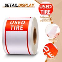 Étiquettes personnalisées imperméables et durables en PP acrylique adhésif pour pneus usagés, avec espace vierge pour code-barres et inventaire des roues