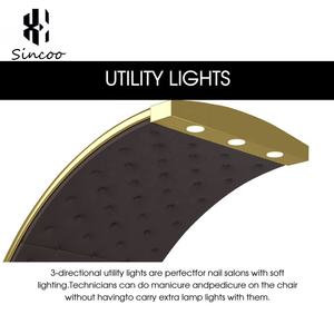 Sillón de Pedicura de Alta Gama con Respaldo Alto y Bomba de Drenaje, Luces de Colores, para Masajes y Spa - Product Image 4