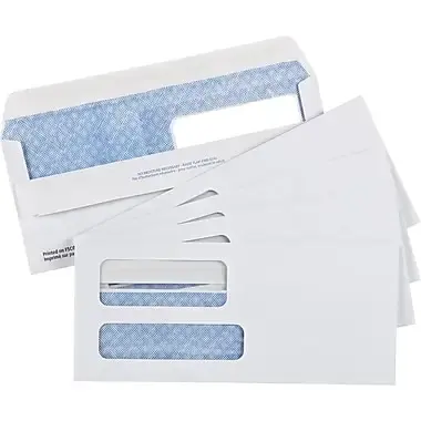 Aangepaste Veiligheidsvenster Envelop Bedrukt Zelfklevende Envelop Transparant Venster Beveiliging Met Schil Strip Envelop