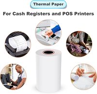 Rouleau de papier thermique ECG haute qualité 57x40mm pour caisses enregistreuses et systèmes de point de vente – Meilleure visibilité et lisibilité, simple face, 98 %