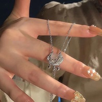 Collier pendentif chat Woying Kitty, chaîne en bambou réglable, bijoux délicats pour tous les jours, cadeau d'amitié pour femmes