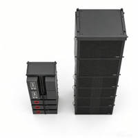 Système de sonorisation Line Array, enceinte active double 8 pouces avec subwoofer 15 pouces, 500W RMS, audio professionnel pour la scène, idéal pour la location