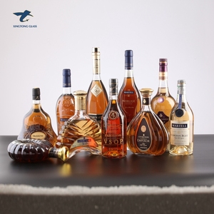 Groothandel Matte Fles 100Ml 200Ml 375Ml 500Ml 750Ml 1000Ml <span class=keywords><strong>Clear</strong></span> Glazen Fles Kurk Whiskey wodka <span class=keywords><strong>Brandy</strong></span> Gin Flessen - Product Image 3