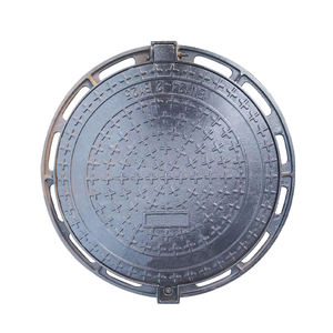연성 철 EN124 B125 블랙 구두약 맨홀 커버 유럽 시장 잘 커버 맞춤형 그래픽 페인팅 라운드 커버 - Product Image 1
