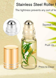 Botella de Vidrio Transparente de 3 ml, 6 ml, 10 ml, 12 ml para Perfume, Aceite de Oud, con Rodillo Octagonal y Varilla de Plástico - Product Image 4