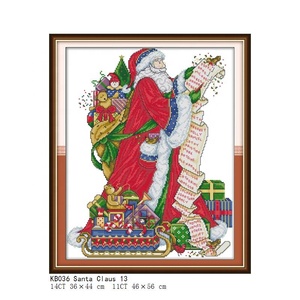 NKF Các Loại Khác Nhau Của Ông Già Noel CHA Giáng Sinh Dmc Cross Stitch Kits DIY Handmade Quà Tặng Giáng Sinh - Product Image 3