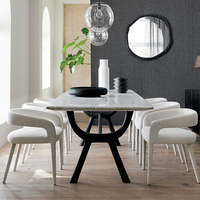 American Style Light Luxury White Color Upholsterd Fauteuil en bois massif Coffee Shop Hotel Restaurant Home Furniture Dining Chair