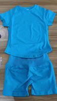 Ensemble de yoga deux pièces pour femme, haut à manches courtes en tricot, tenue de sport élastique pour les cours de Pilates