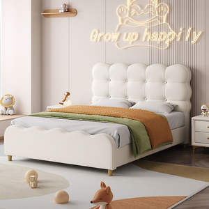 <span class=keywords><strong>Camas</strong></span> Suaves de Lujo <span class=keywords><strong>para</strong></span> Niños <span class=keywords><strong>Camas</strong></span> Individuales con Marcos de Madera Maciza <span class=keywords><strong>para</strong></span> Niños <span class=keywords><strong>Niñas</strong></span> <span class=keywords><strong>Adolescentes</strong></span> Estudiantes con Diseño de Princesa - Product Image 4