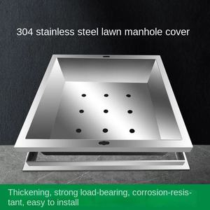 Modern 304 Stainless Steel Lawn <b>Manhole</b> <b>Cover</b> <b>Round</b>/Circular Square Sewer Greening Planting Invisible Sunken Straw Basin - Product Image 2
