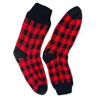 Chaussettes d'intérieur unisexes rayées, respirantes, douces, épaisses, antidérapantes, doublure en peluche, chaudes, confortables, hauteur genou, tricotées, jacquard imprimé