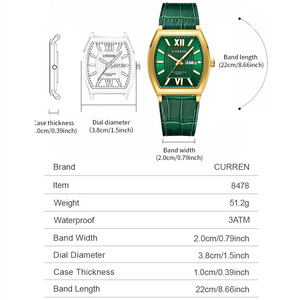 Reloj CURREN 8478 para Hombre, Reloj de Pulsera de Cuarzo de Acero Inoxidable, Resistente al Agua, Luminoso, Deportivo, con Fecha, Relojes de Cuarzo de Lujo para Hombre - Product Image 6