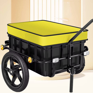 Remolque de <span class=keywords><strong>bicicleta</strong></span> Remolque de carga Carretilla de mano con acoplamiento Barra de tiro alta <span class=keywords><strong>para</strong></span> remolque de transporte de <span class=keywords><strong>bicicleta</strong></span> <span class=keywords><strong>Caja</strong></span> de transporte - Product Image 5